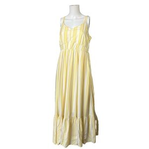 NEW Torrid Maxi Sundress Yellow White Stripes Summer Colorful Size 00 Womens 10